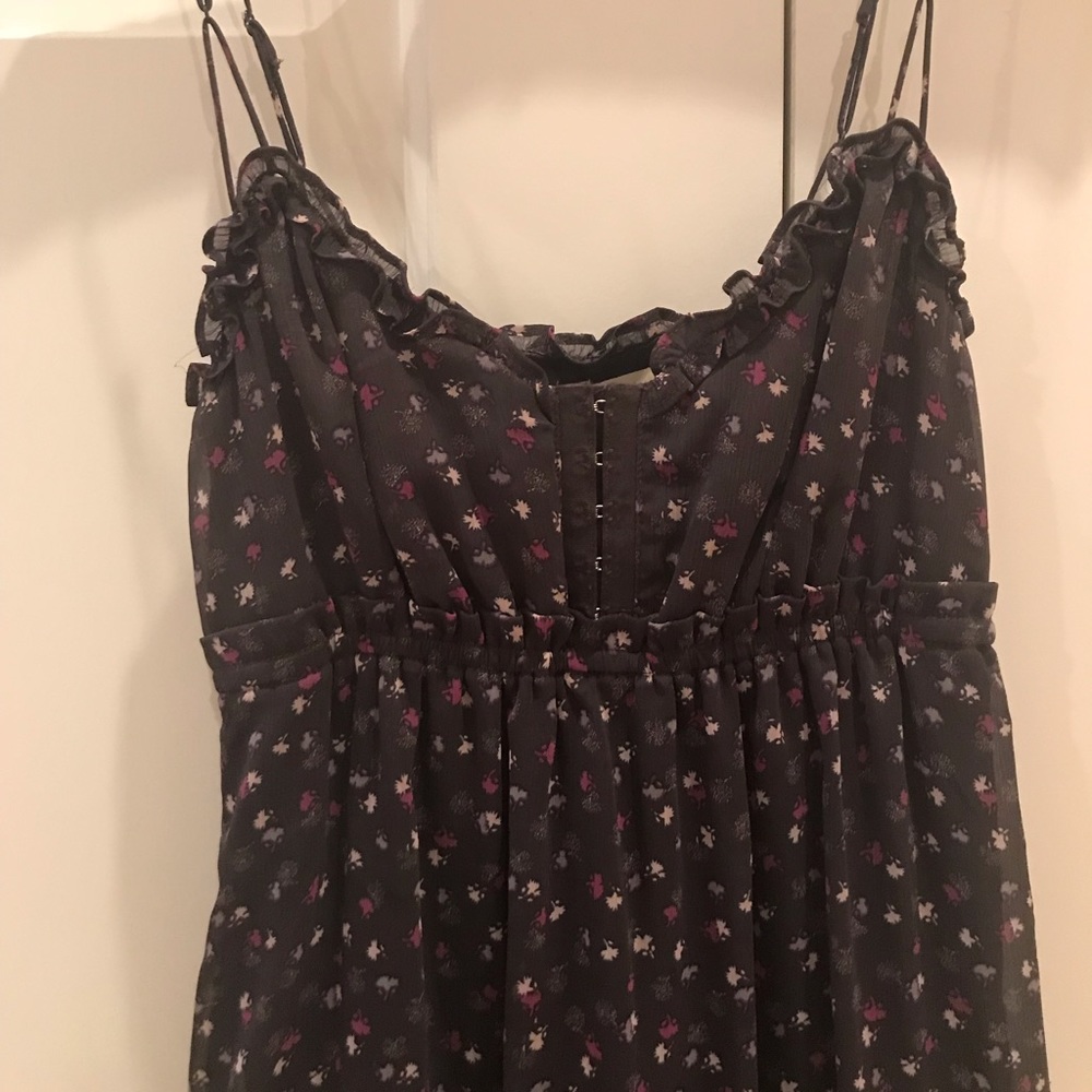 AEO plum chiffon baby doll dress